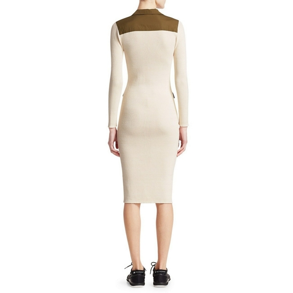 GANNI Paradise Redwood Tech Knit Bodycon Cardigan Dress - Picture 2 of 11